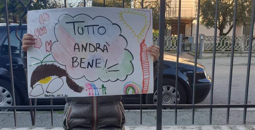 Andrà tutto bene coronavirus covid19 L'arcobaleno della speranza